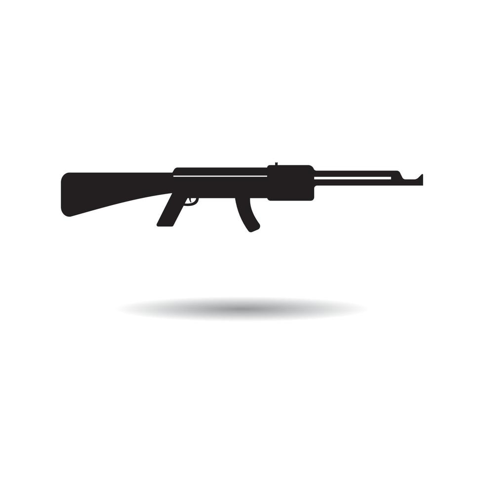 plantilla de diseño de ilustración de vector de logotipo de pistola