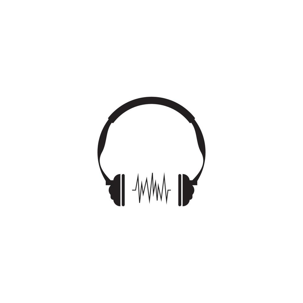 headphone logo vector illustration design template.