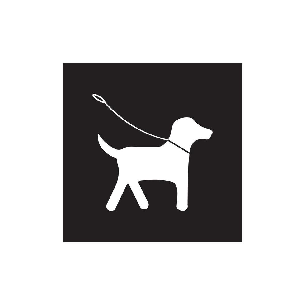 plantilla de diseño de ilustración de vector de icono de perro