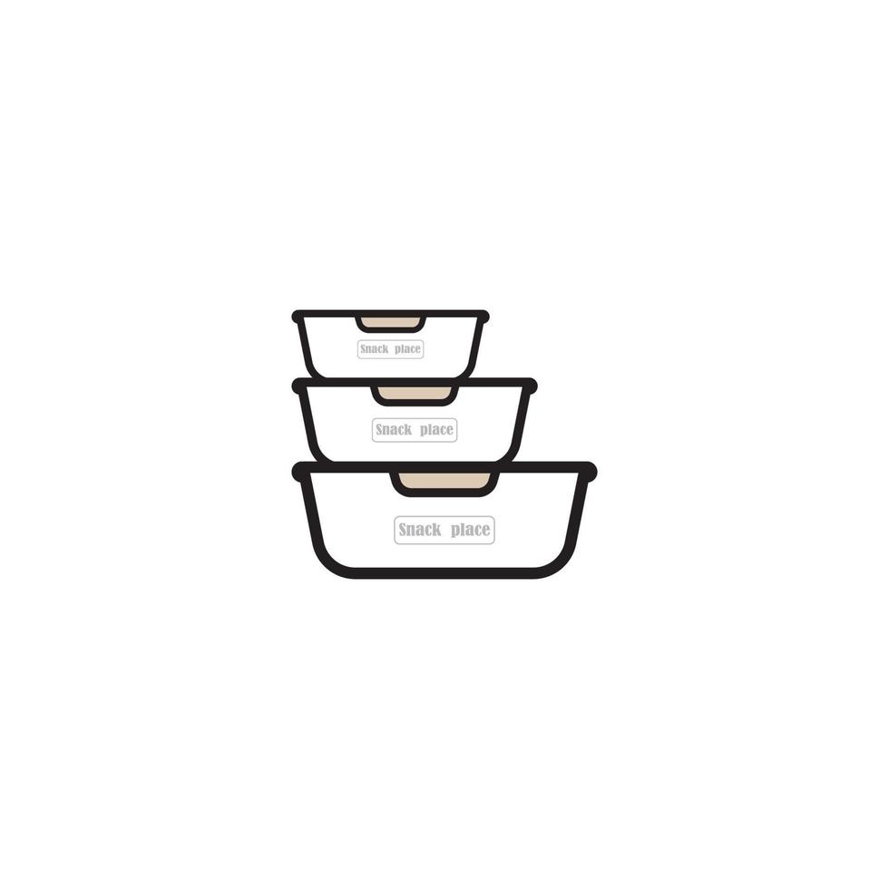 food container icon vector