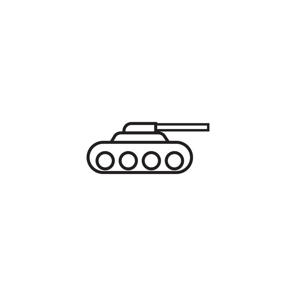 Military tank icon vector