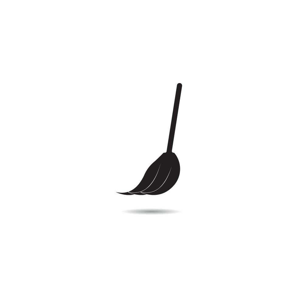 Broom logo vector illustration design template