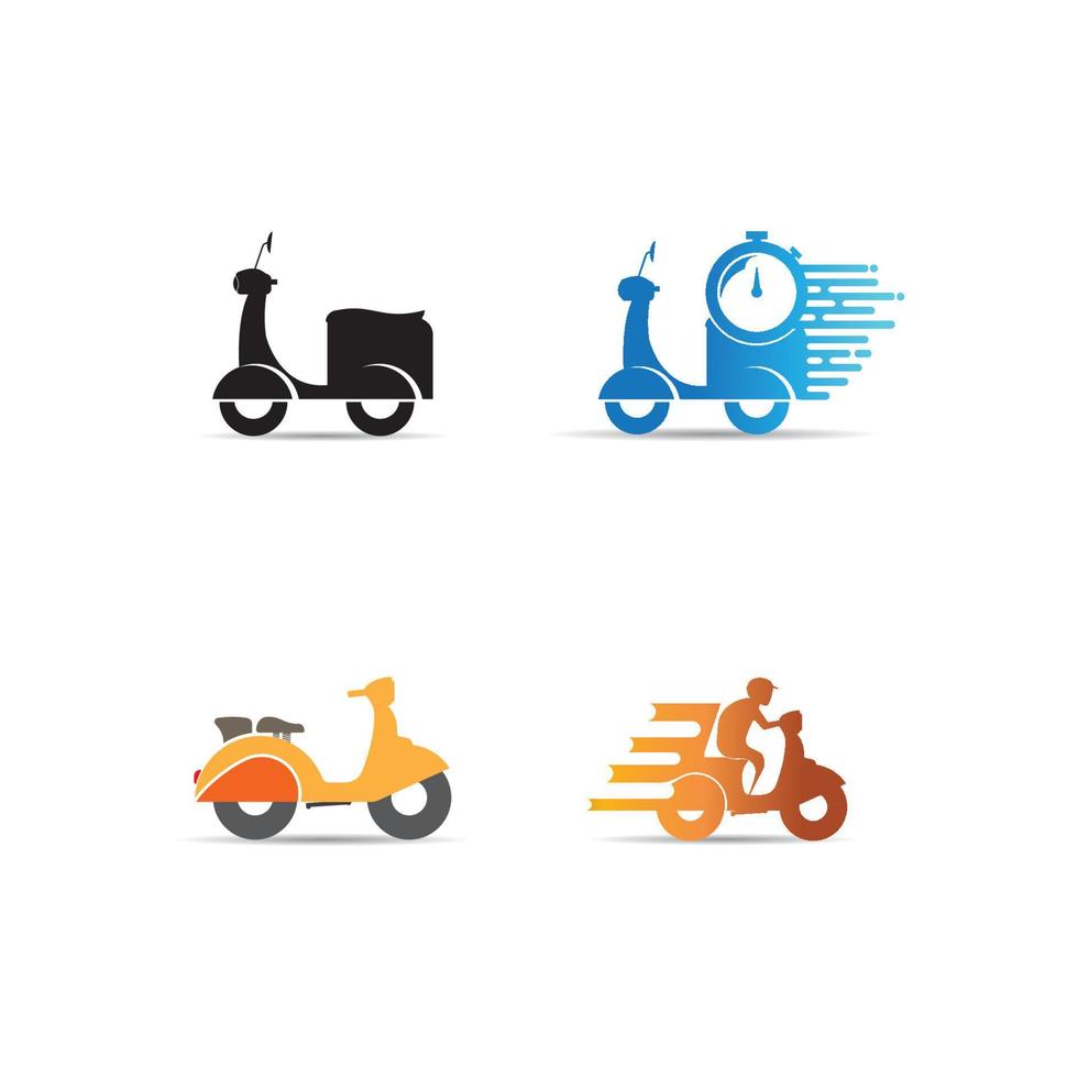 scooter fast logo vector
