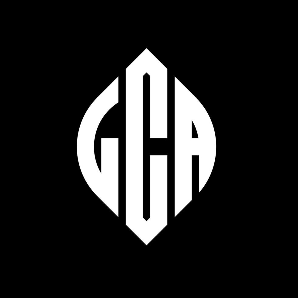 LCA circle letter logo design with circle and ellipse shape. LCA ellipse letters with typographic style. The three initials form a circle logo. LCA Circle Emblem Abstract Monogram Letter Mark Vector. vector