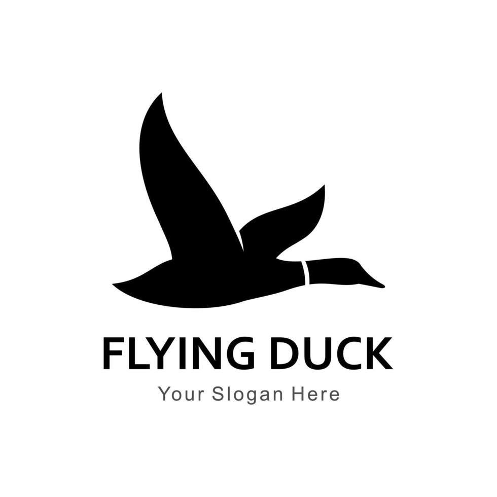 flying duck logo vector