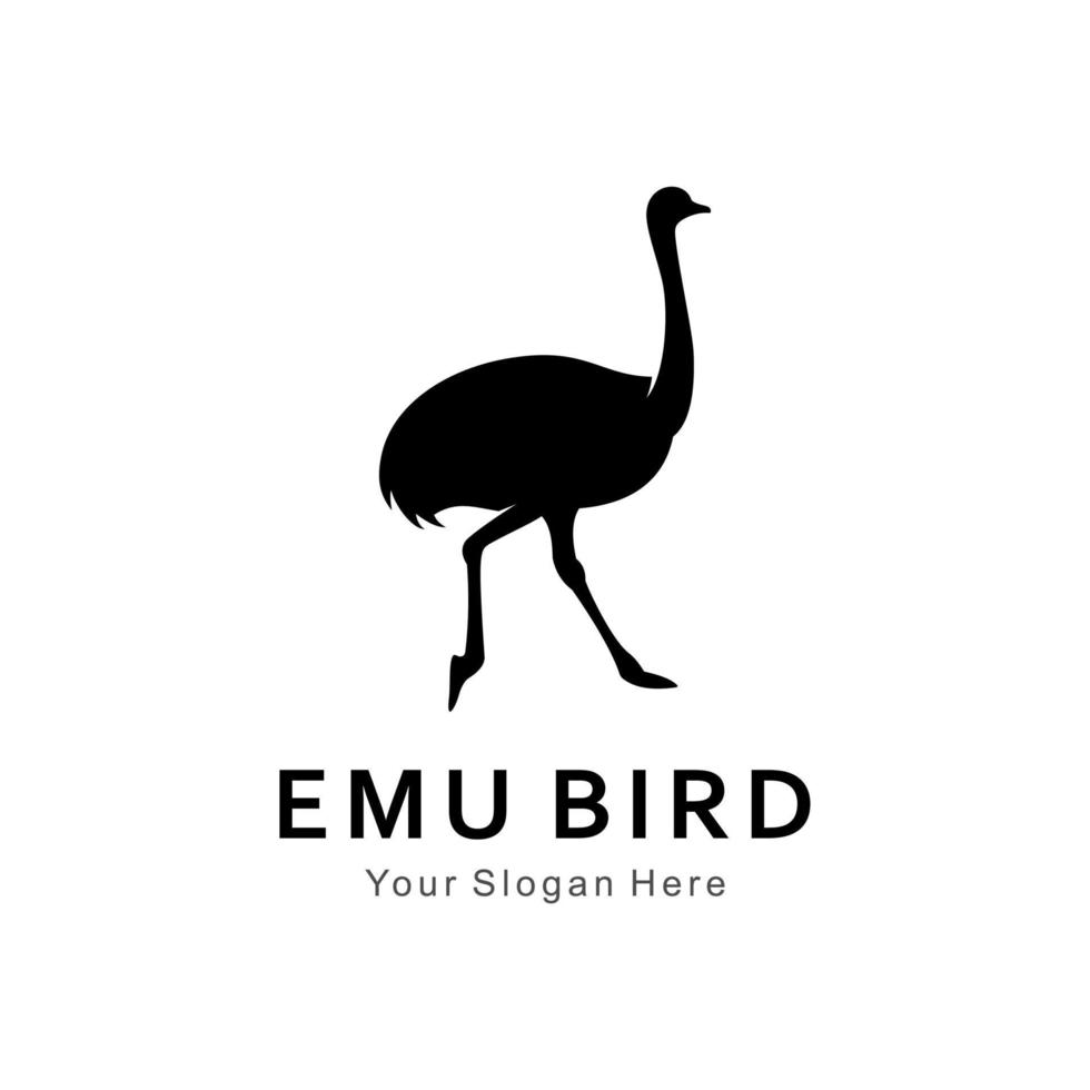 emu bird logo vector