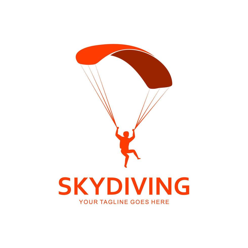 skydiving logo vector