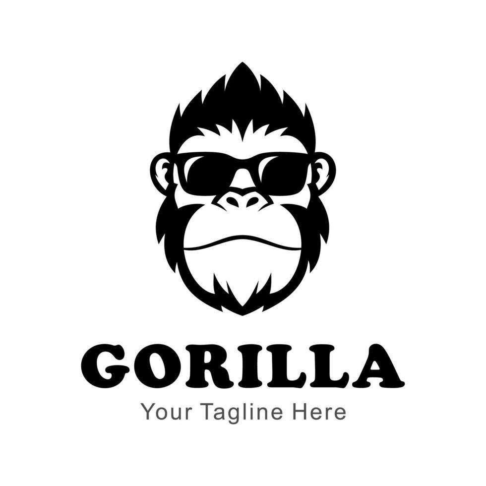 logotipo de gafas de gorila vector