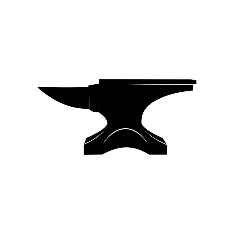 black anvil icon vector