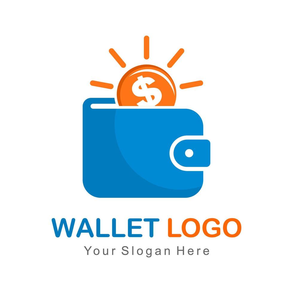 wallet abstract logo vector