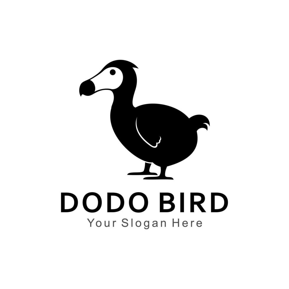 logotipo de pájaro dodo vector