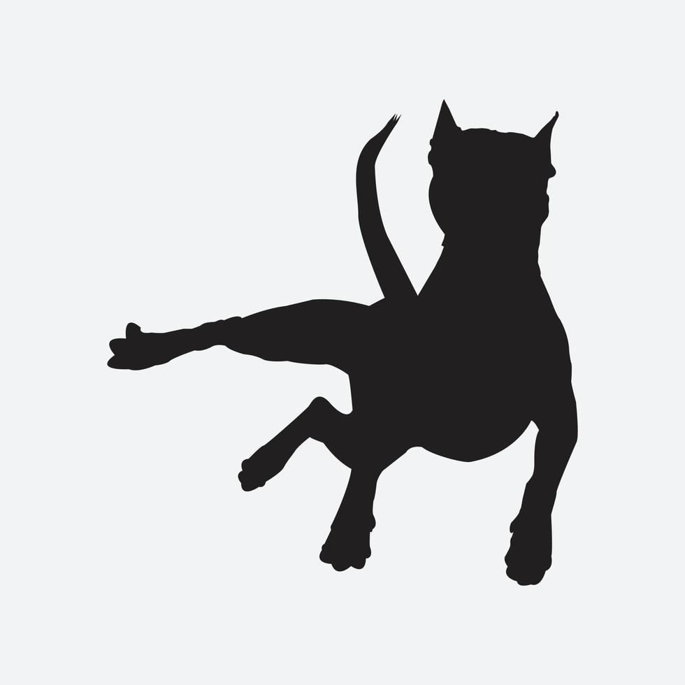 silueta de perro divertido arte vectorial y gráficos para descarga gratuita vector