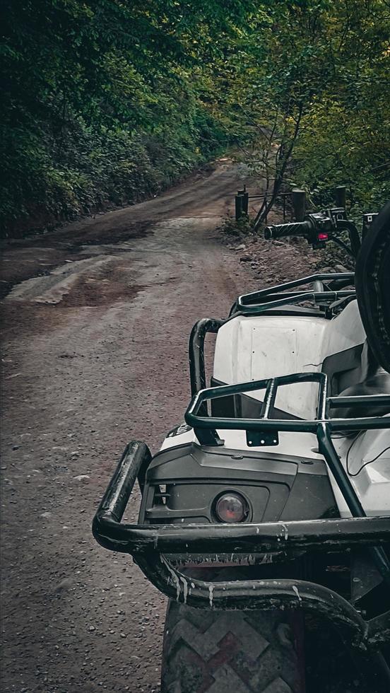 Riding Four wheeler in wheel Quad Sports Mountain View photo