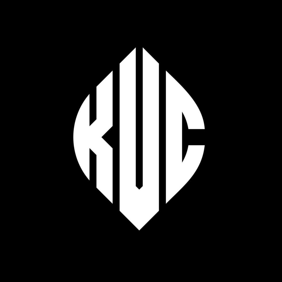 KVC circle letter logo design with circle and ellipse shape. KVC ellipse letters with typographic style. The three initials form a circle logo. KVC Circle Emblem Abstract Monogram Letter Mark Vector. vector