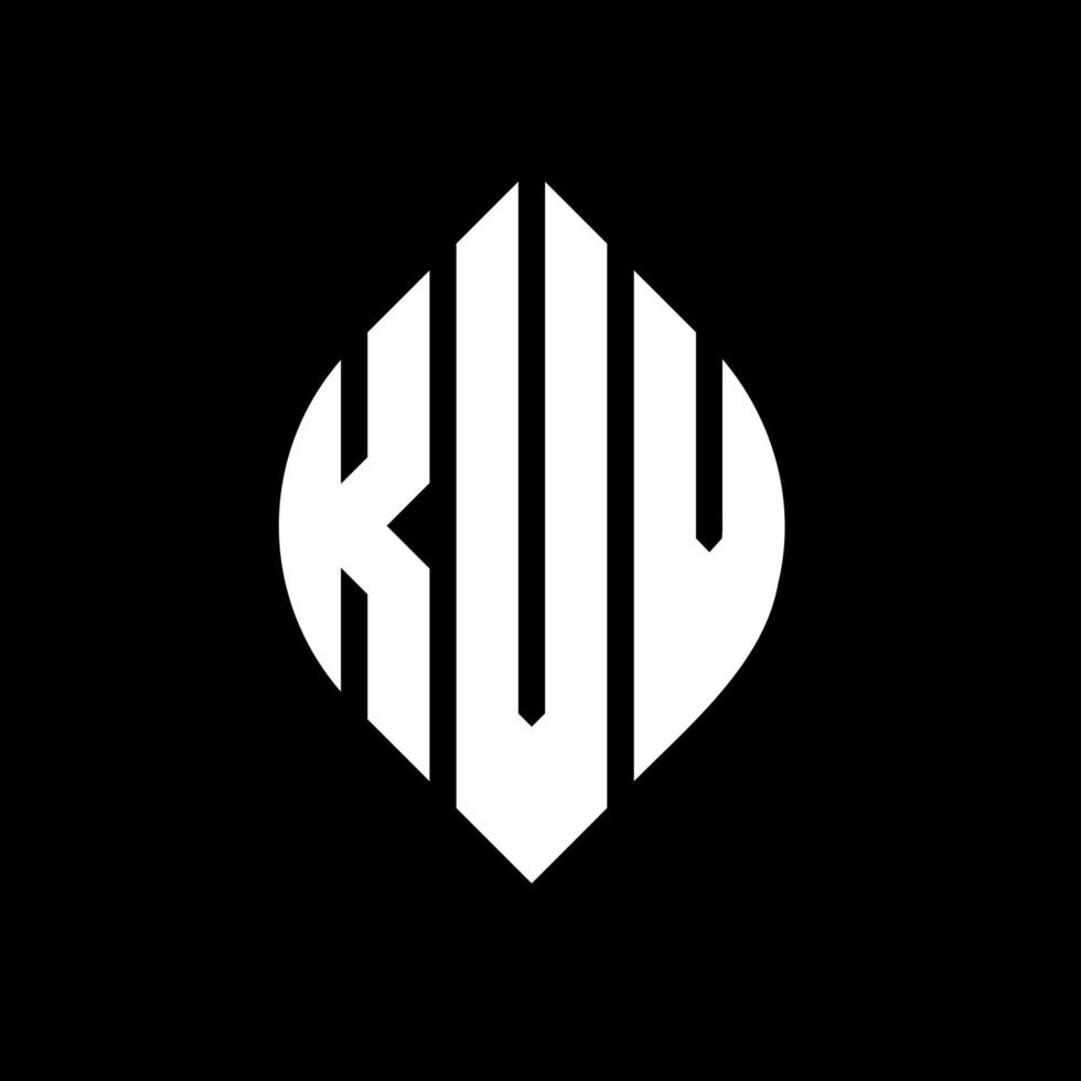 diseño de logotipo de letra de círculo kvv con forma de círculo y elipse. kvv letras elipses con estilo tipográfico. las tres iniciales forman un logo circular. vector de marca de letra de monograma abstracto del emblema del círculo kvv.