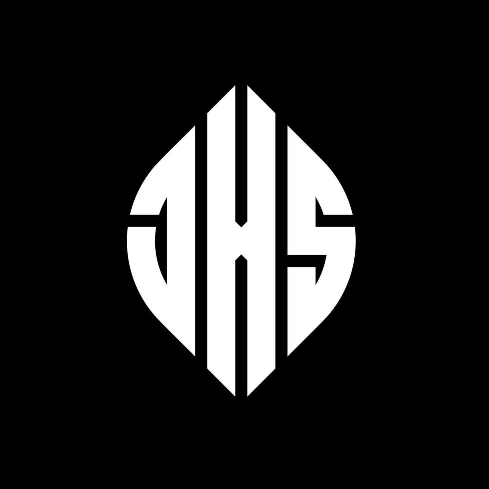 JXS circle letter logo design with circle and ellipse shape. JXS ellipse letters with typographic style. The three initials form a circle logo. JXS Circle Emblem Abstract Monogram Letter Mark Vector. vector