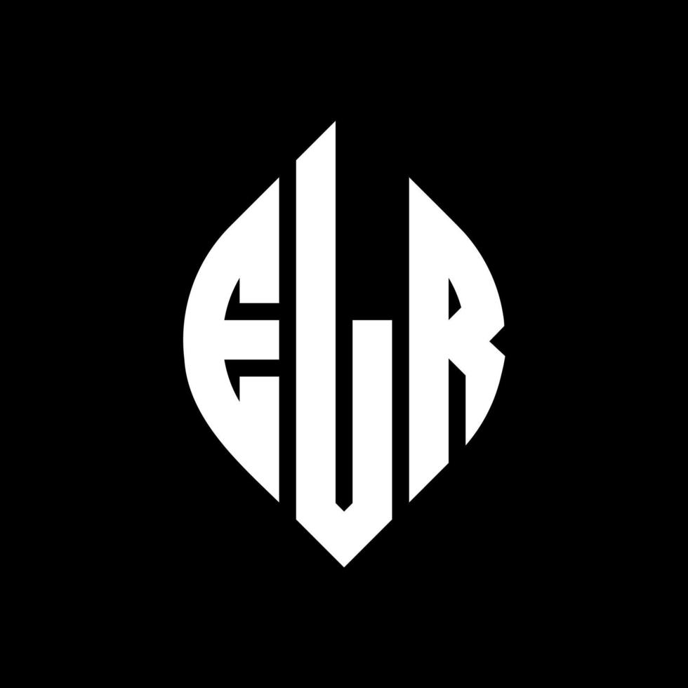 ELR circle letter logo design with circle and ellipse shape. ELR ellipse letters with typographic style. The three initials form a circle logo. ELR Circle Emblem Abstract Monogram Letter Mark Vector. vector
