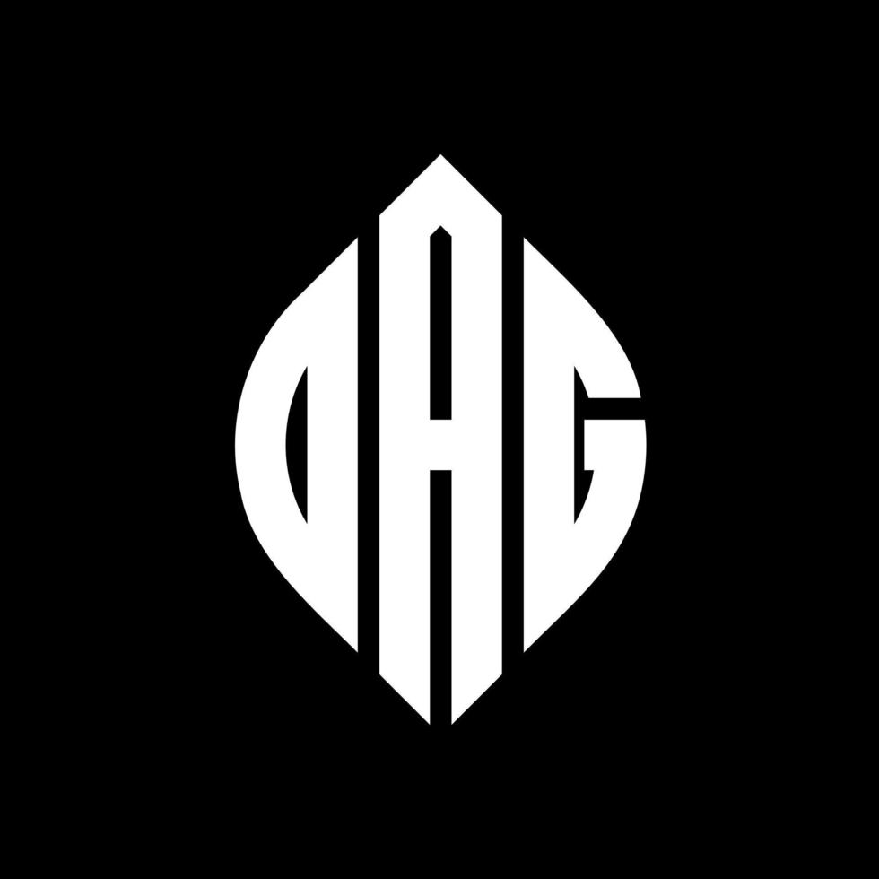 DAG circle letter logo design with circle and ellipse shape. DAG ellipse letters with typographic style. The three initials form a circle logo. DAG Circle Emblem Abstract Monogram Letter Mark Vector. vector