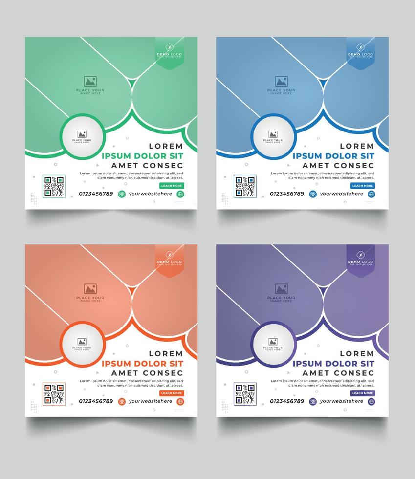 Social media post design template. This can be used both corporate and non corporate organization. vector