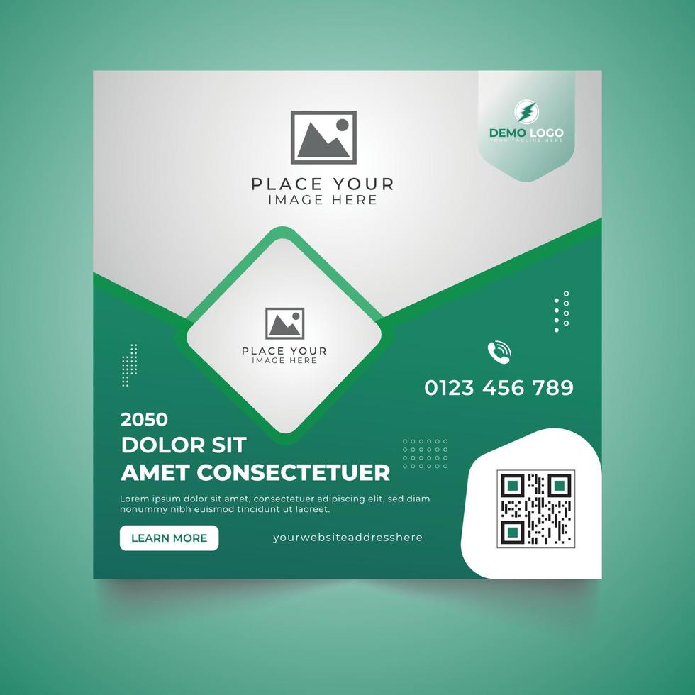 Social media post design vector