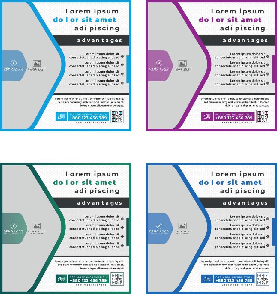 Social media post design template. This can be use as corporate and non corporate company. vector