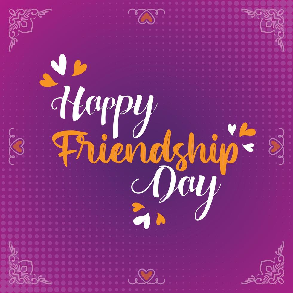 Friendship day design for social media, banner or printing design vector