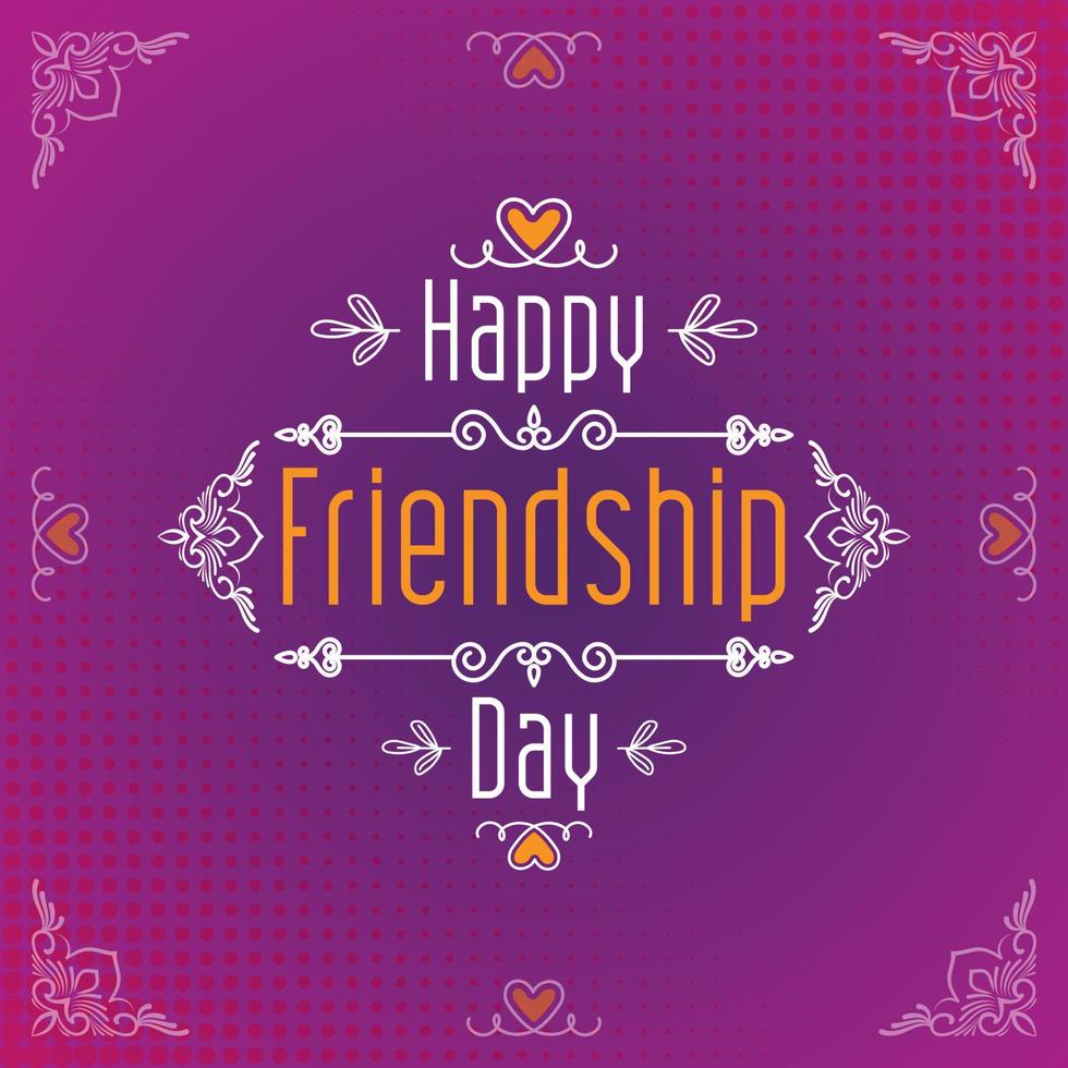 Friendship day design for social media, banner or printing design vector