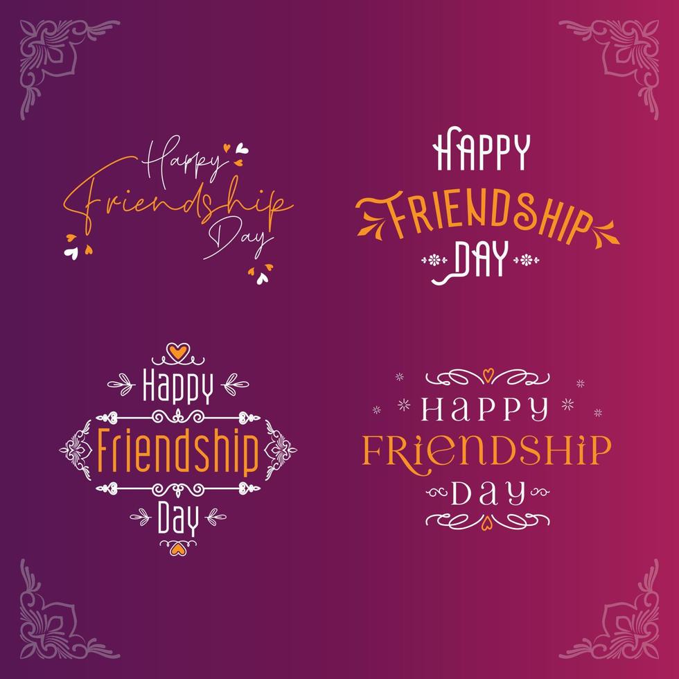 Friendship day design for social media, banner or printing design vector