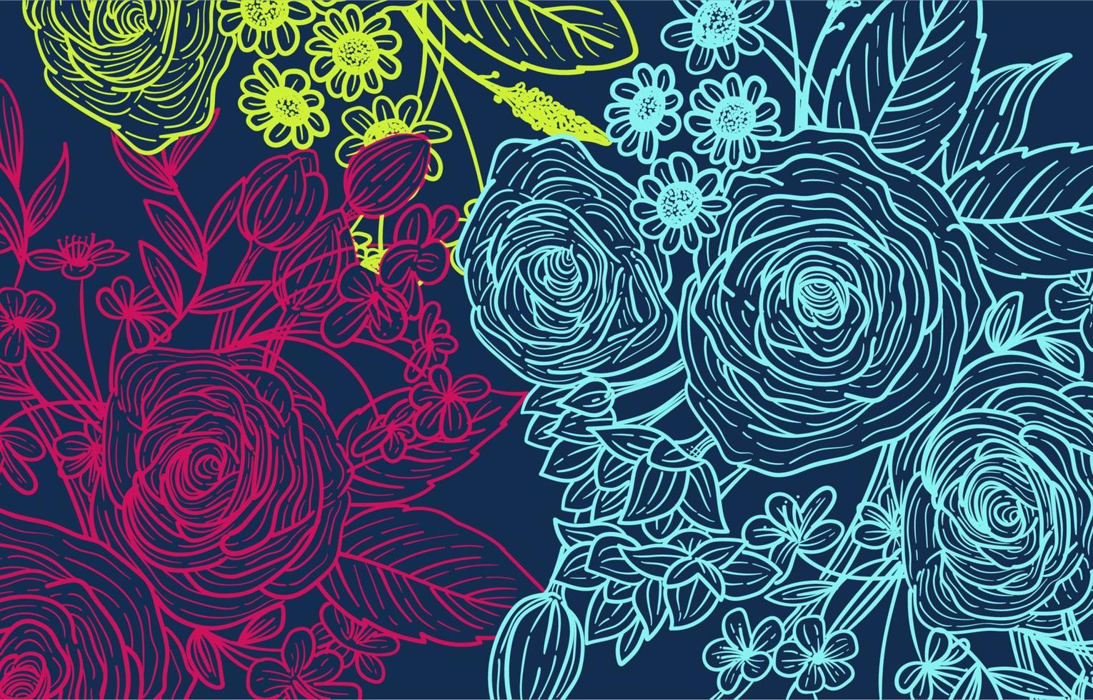 floral background with beautiful flower vector