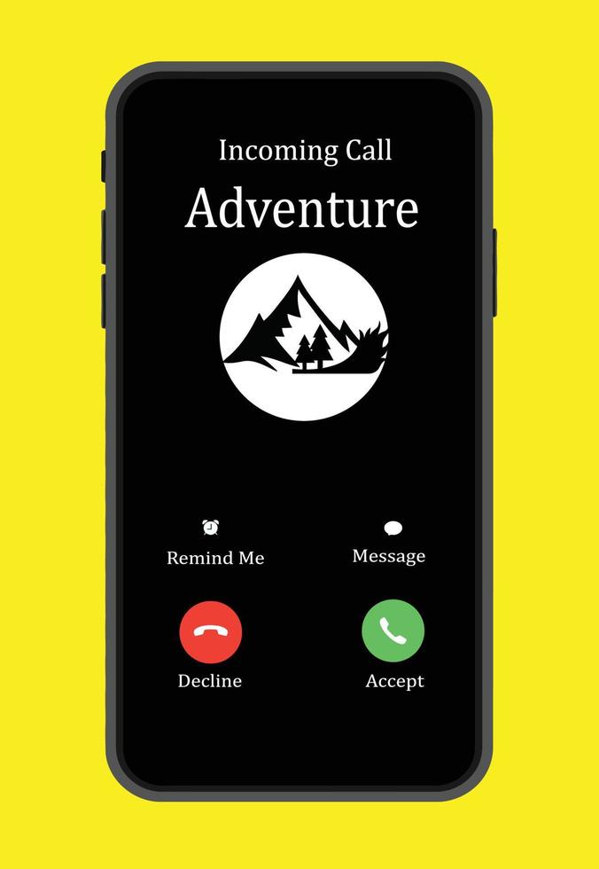 Incoming call adventure vector