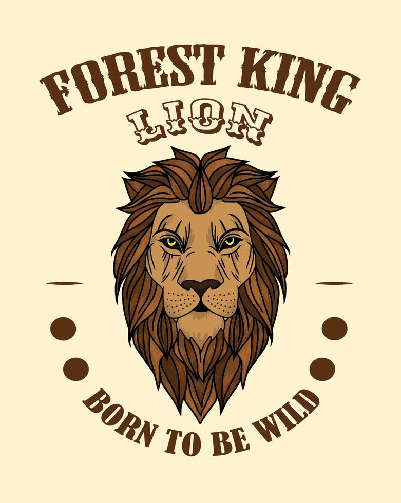 Forest King Lion vector