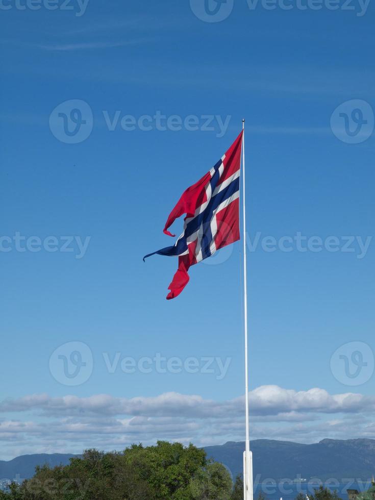 Trondheim city in Norway photo