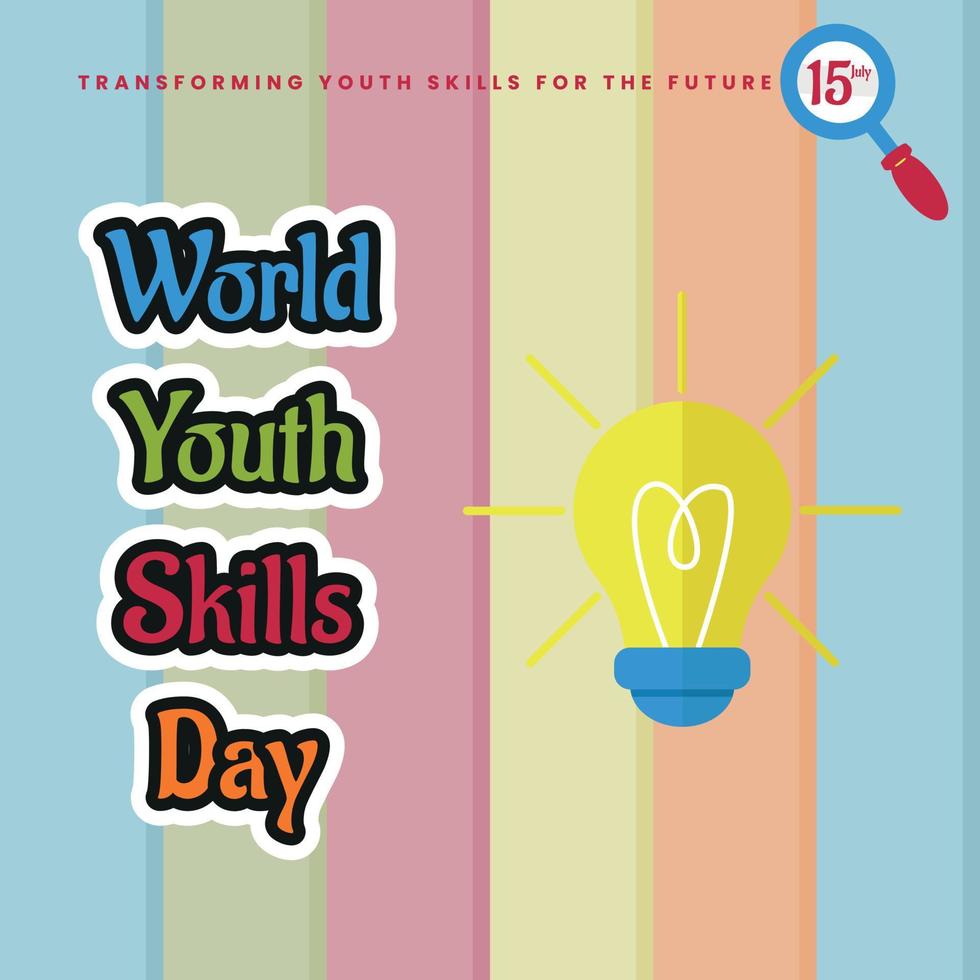 World Youth Skills Day Illustration vector