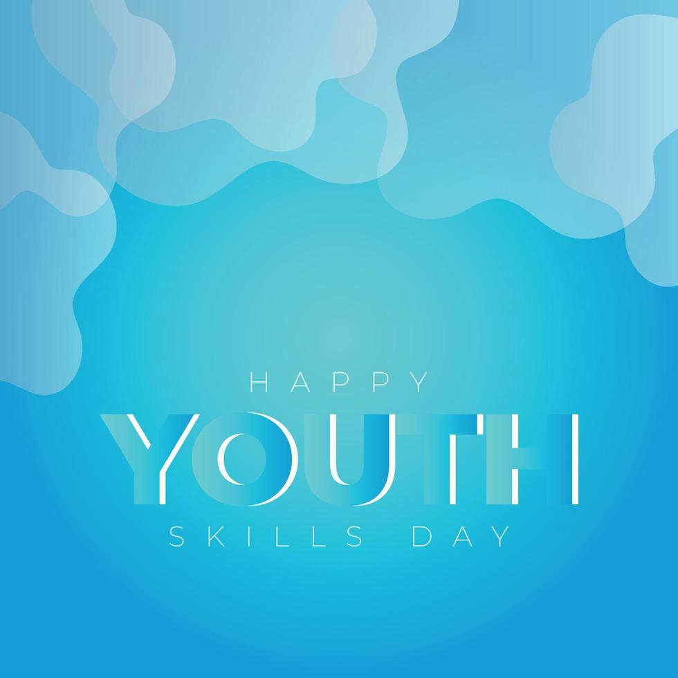 Happy Youth Skills Day Vector