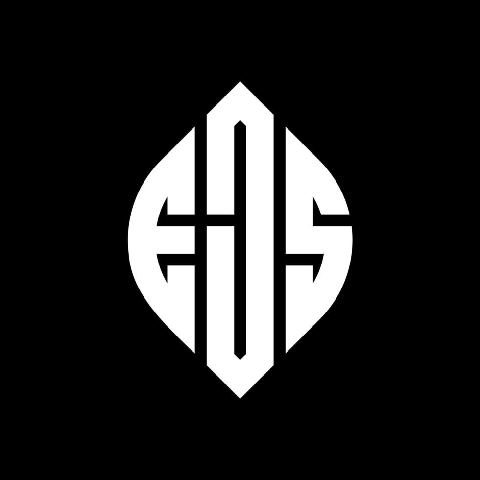 EJS circle letter logo design with circle and ellipse shape. EJS ...