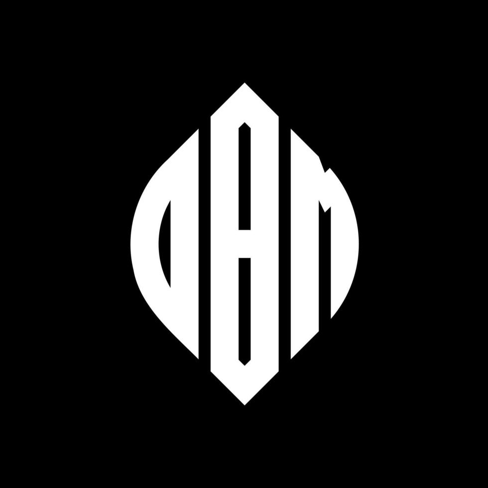 DBM circle letter logo design with circle and ellipse shape. DBM ellipse letters with typographic style. The three initials form a circle logo. DBM Circle Emblem Abstract Monogram Letter Mark Vector. vector