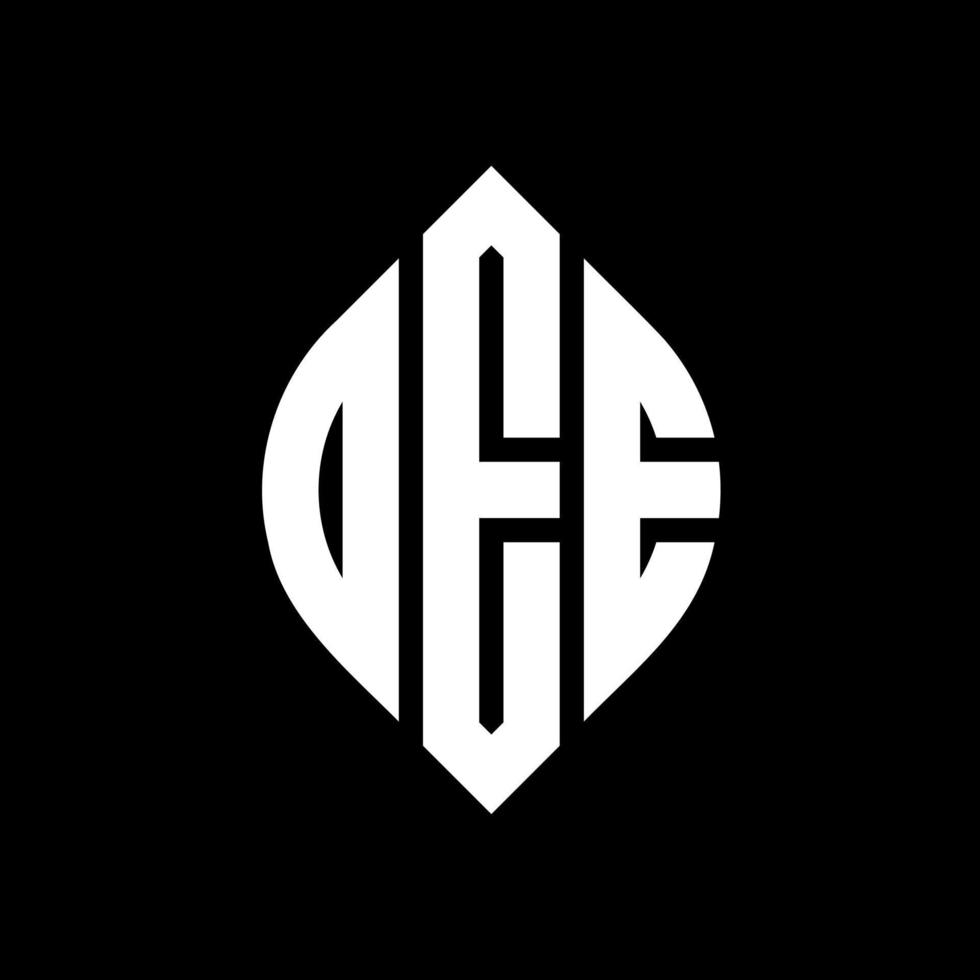 DEC circle letter logo design with circle and ellipse shape. DEC ellipse letters with typographic style. The three initials form a circle logo. DEC Circle Emblem Abstract Monogram Letter Mark Vector. vector