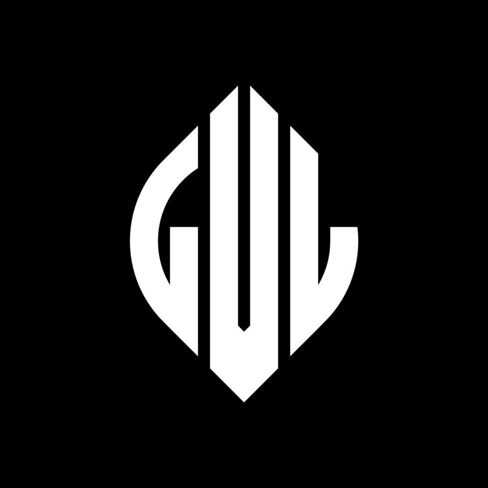 LVL circle letter logo design with circle and ellipse shape. LVL ellipse letters with typographic style. The three initials form a circle logo. LVL Circle Emblem Abstract Monogram Letter Mark Vector. vector