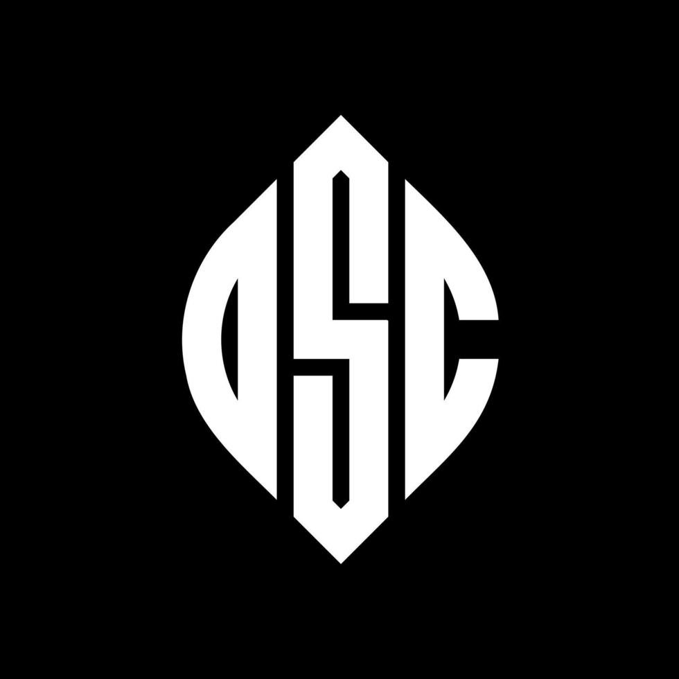 DSC circle letter logo design with circle and ellipse shape. DSC ellipse letters with typographic style. The three initials form a circle logo. DSC Circle Emblem Abstract Monogram Letter Mark Vector. vector