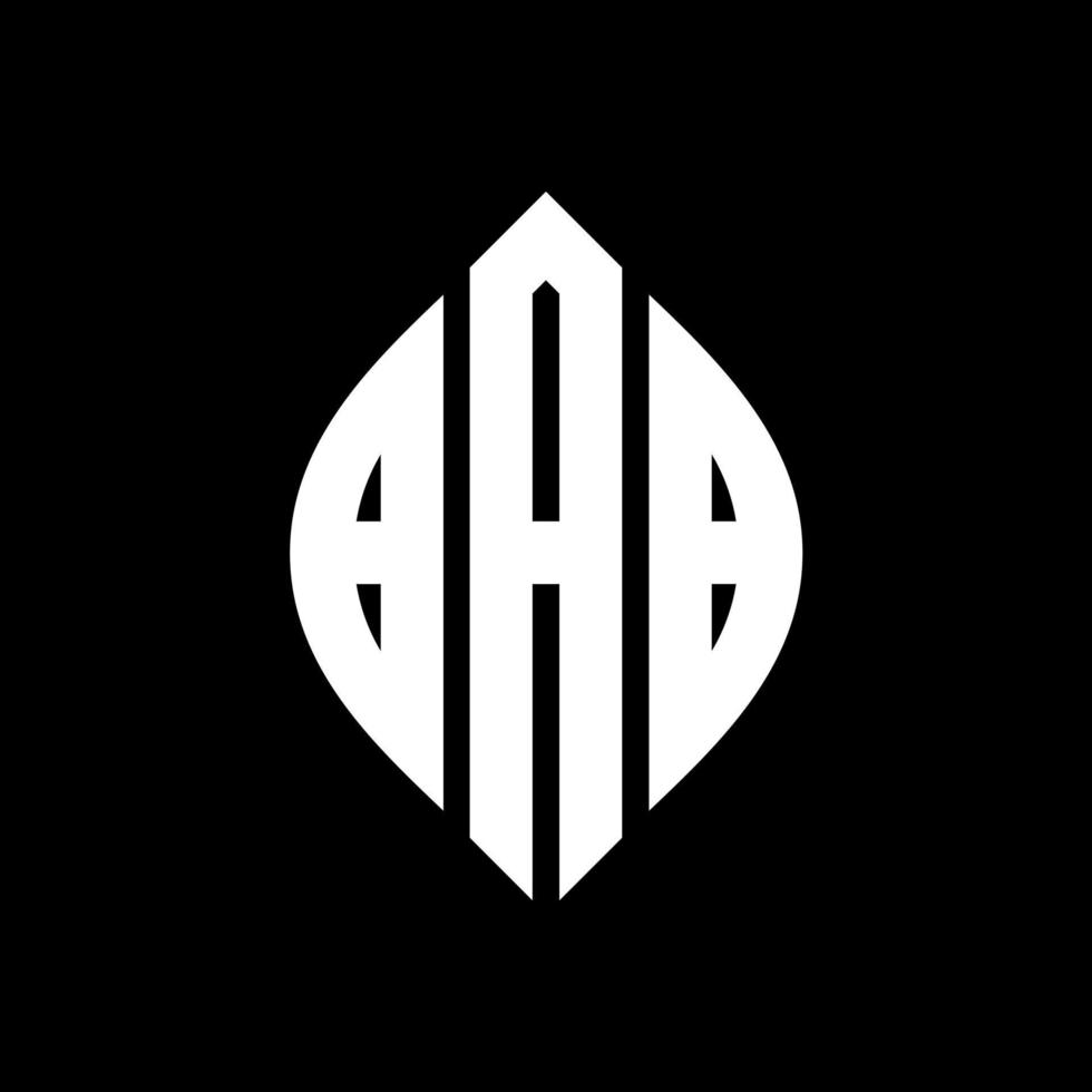 BAB circle letter logo design with circle and ellipse shape. BAB ellipse letters with typographic style. The three initials form a circle logo. BAB Circle Emblem Abstract Monogram Letter Mark Vector. vector