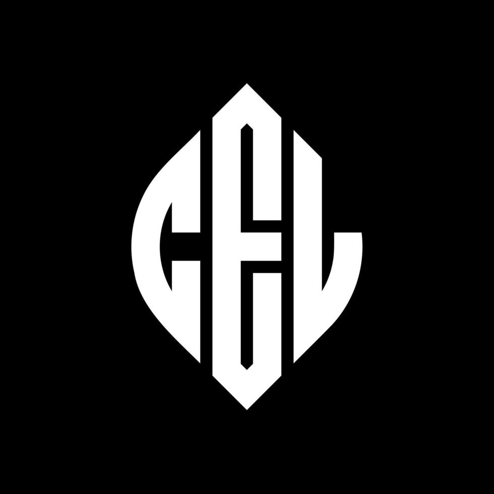 CEL circle letter logo design with circle and ellipse shape. CEL ellipse letters with typographic style. The three initials form a circle logo. CEL Circle Emblem Abstract Monogram Letter Mark Vector. vector