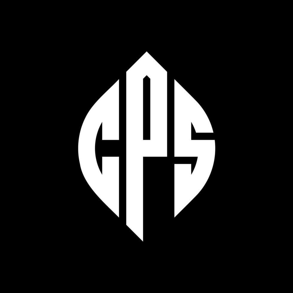 CPS circle letter logo design with circle and ellipse shape. CPS ellipse letters with typographic style. The three initials form a circle logo. CPS Circle Emblem Abstract Monogram Letter Mark Vector. vector
