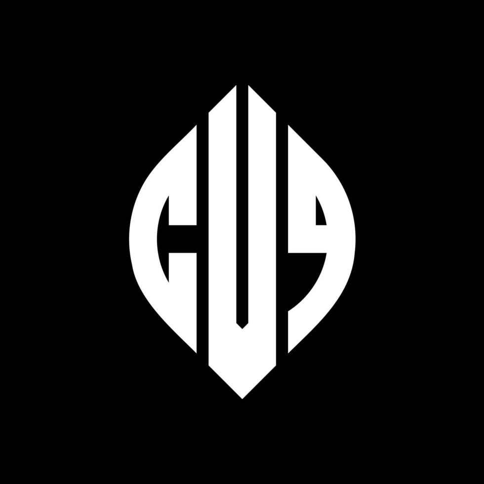 CVQ circle letter logo design with circle and ellipse shape. CVQ ellipse letters with typographic style. The three initials form a circle logo. CVQ Circle Emblem Abstract Monogram Letter Mark Vector. vector