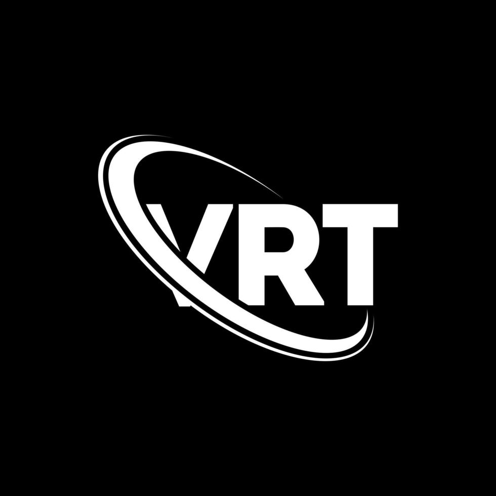 logotipo de vrt. letra vrt. diseño de logotipo de letra vrt. Logotipo de iniciales vrt vinculado con círculo y logotipo de monograma en mayúsculas. tipografía vrt para tecnología, negocios y marca inmobiliaria. vector