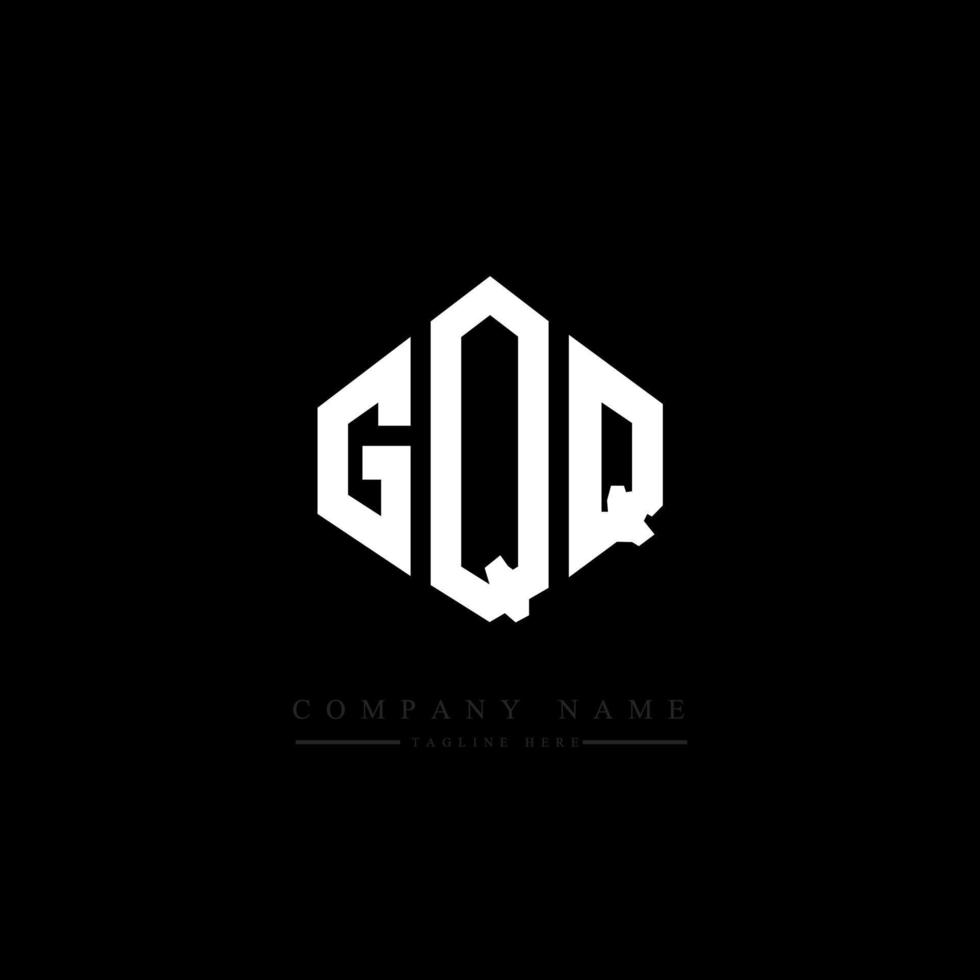 diseño de logotipo de letra gqq con forma de polígono. diseño de logotipo en forma de cubo y polígono gqq. gqq hexágono vector logo plantilla colores blanco y negro. monograma gqq, logotipo comercial e inmobiliario.