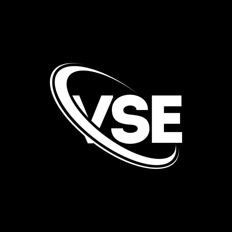 VSE logo. VSE letter. VSE letter logo design. Initials VSE logo linked with circle and uppercase monogram logo. VSE typography for technology, business and real estate brand. vector