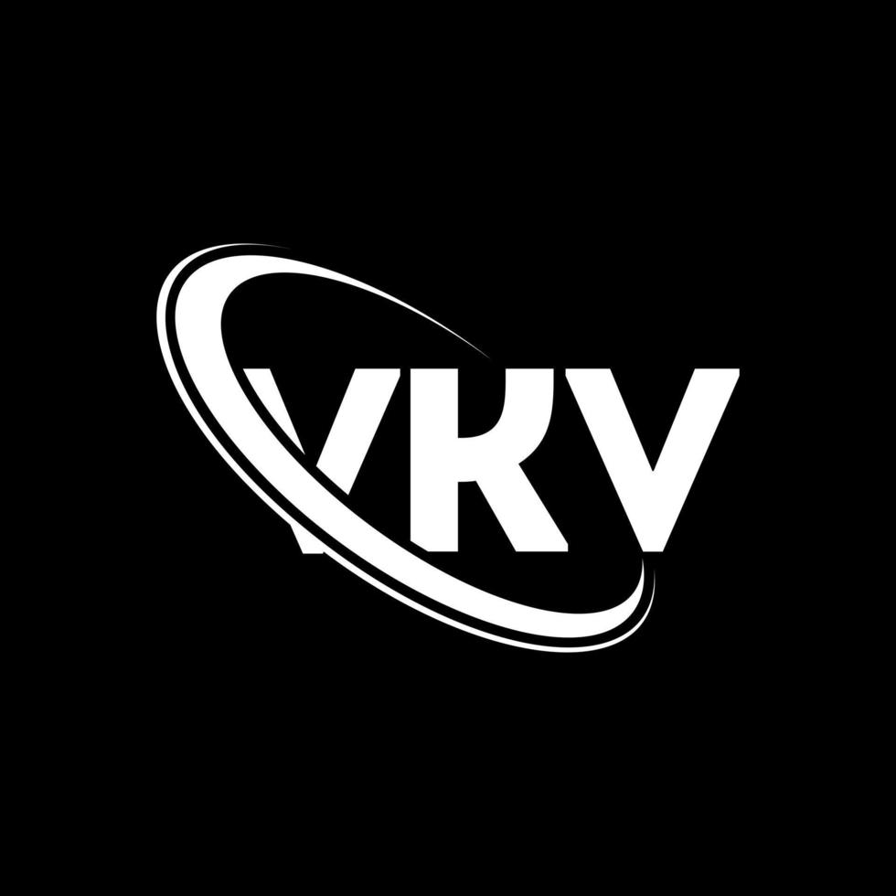 VKV logo. VKV letter. VKV letter logo design. Initials VKV logo linked with circle and uppercase monogram logo. VKV typography for technology, business and real estate brand. vector