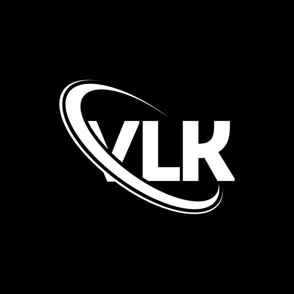 logotipo de Vlk. letra vlk. diseño del logotipo de la letra vlk. Logotipo de iniciales vlk vinculado con círculo y logotipo de monograma en mayúsculas. tipografía vlk para tecnología, negocios y marca inmobiliaria. vector
