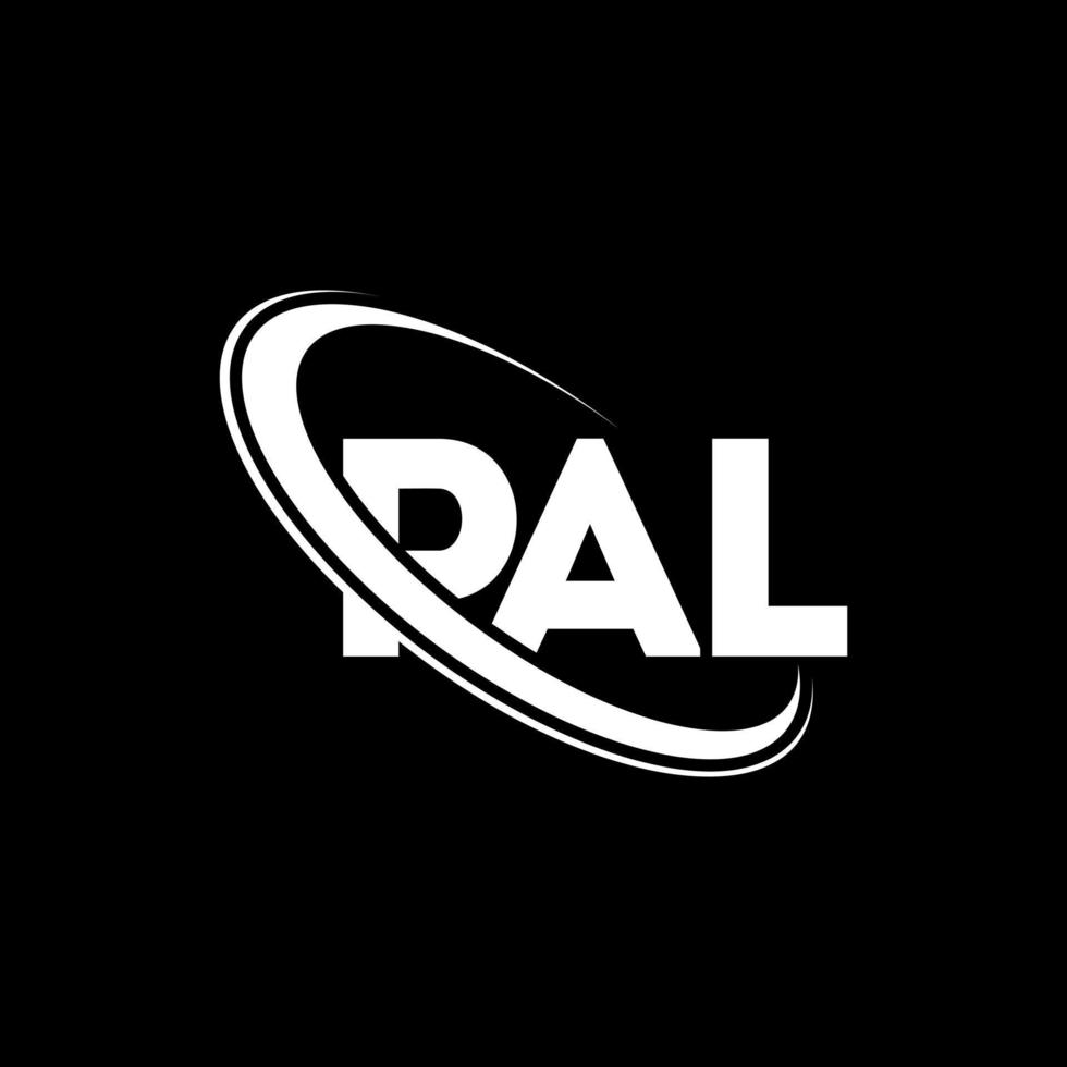 PAL logo. PAL letter. PAL letter logo design. Initials PAL logo linked with circle and uppercase monogram logo. PAL typography for technology, business and real estate brand. vector