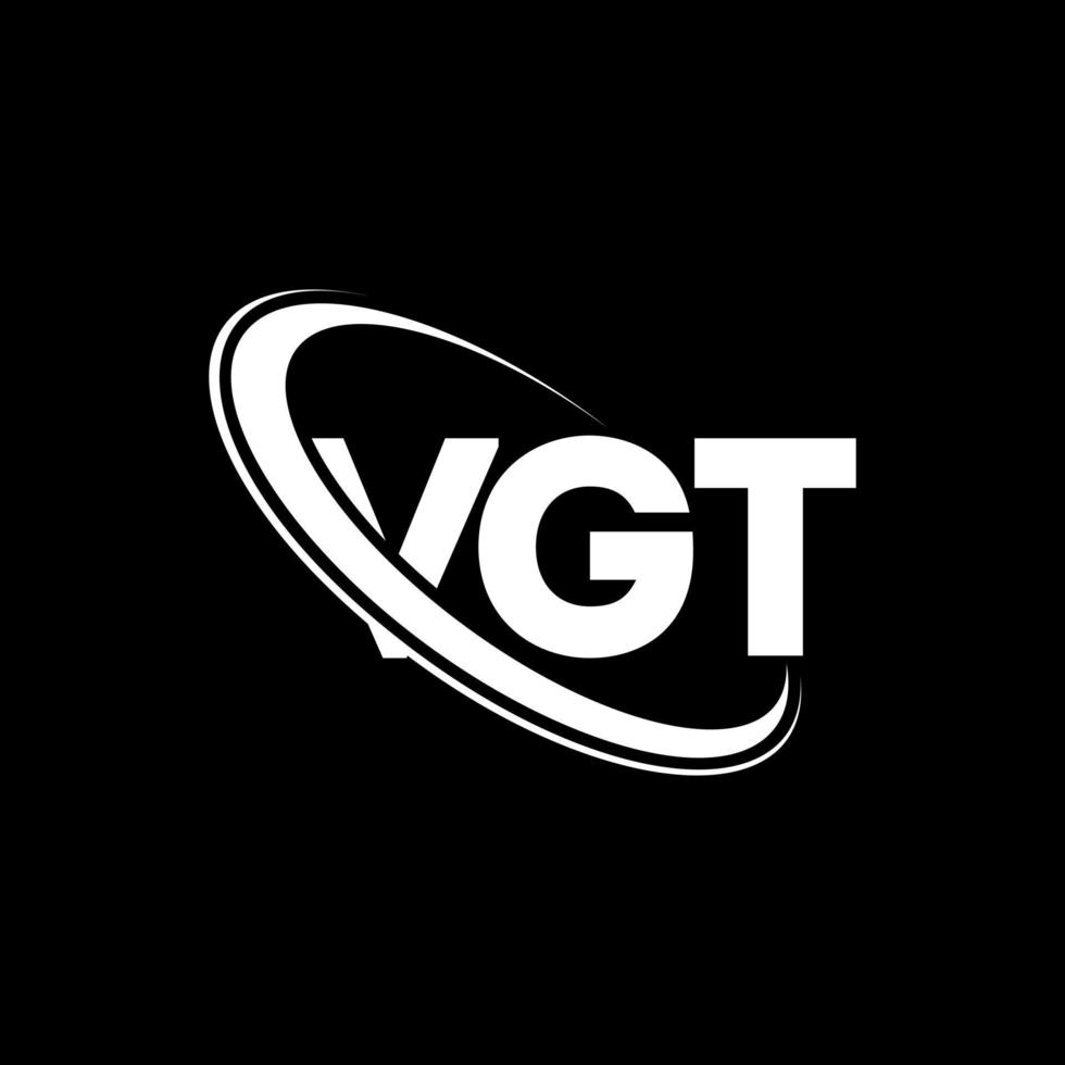 logotipo vgt. carta vgt. diseño del logotipo de la letra vgt. logotipo de iniciales vgt vinculado con círculo y logotipo de monograma en mayúsculas. tipografía vgt para tecnología, negocios y marca inmobiliaria. vector